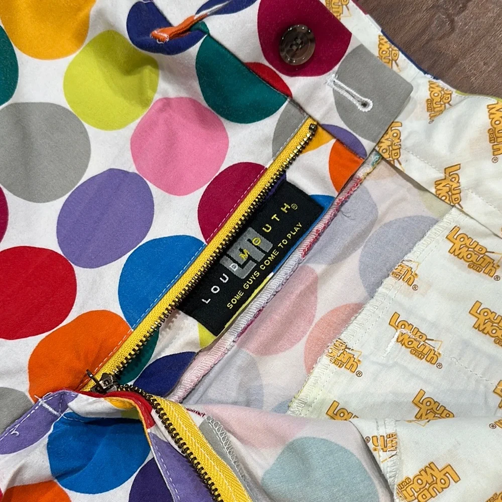 LoudMouth Golf Colorful Polka Dot Shorts - Picture 3 of 4